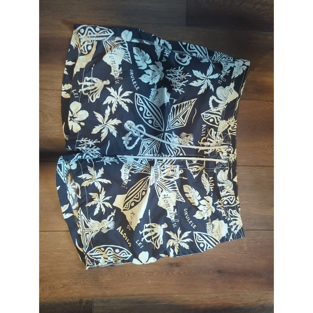 Polo Ralph Lauren Mens XL Hawaiian Hibiscus Floral Swim Trunks